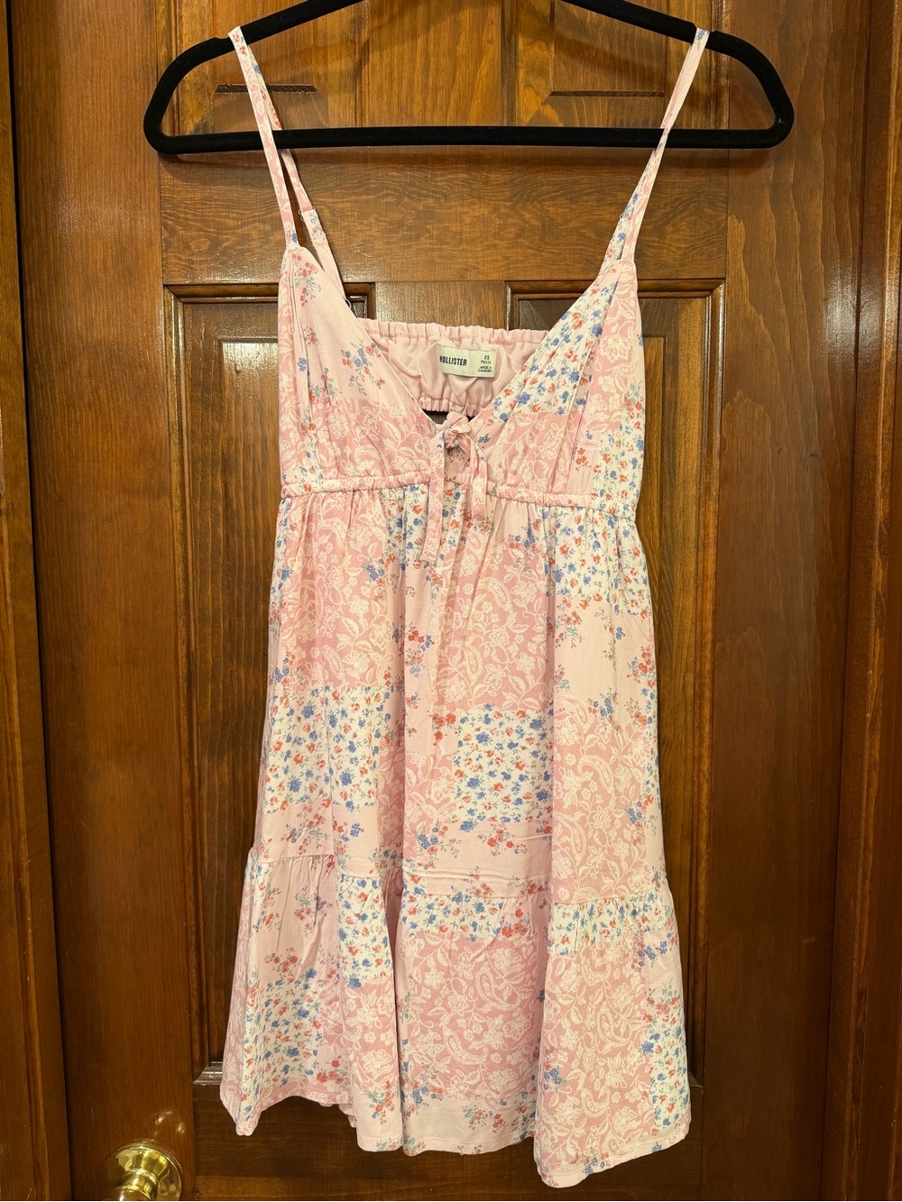 Hollister Soft Pink Floral Lace-Trim Chemise